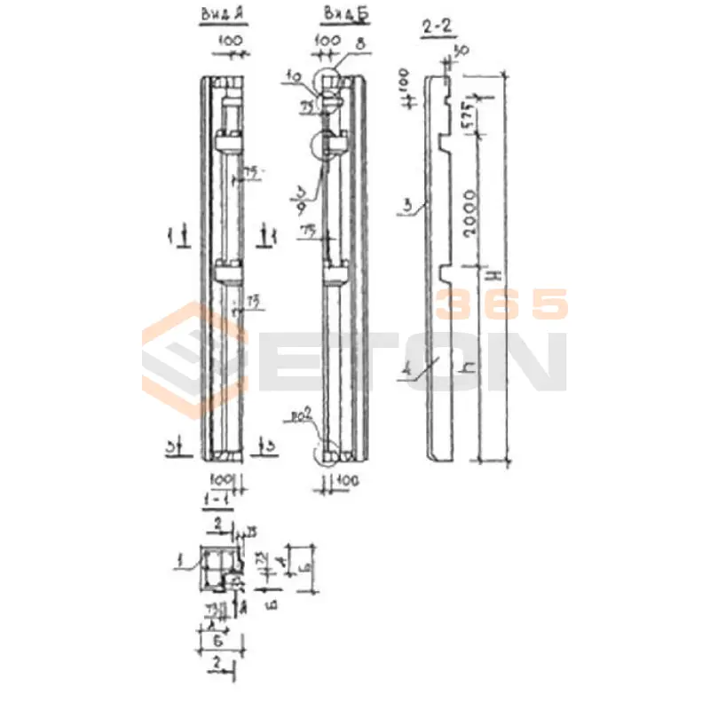Наружные стеновые панели Серия КУБ 2,5 УНП 6,7-60-4-1