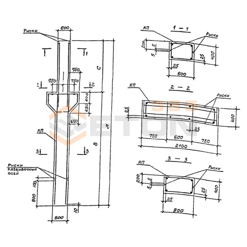 Колонны Шифр 2021-164 8КК 108-1 (Шифр 2021-164)