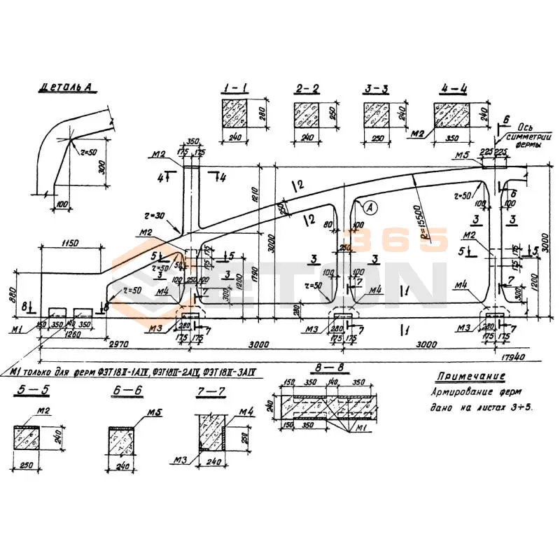 Фермы Серия 3.015-3/77 ФЭ 18 II-2 AIV (3.015-3/77)