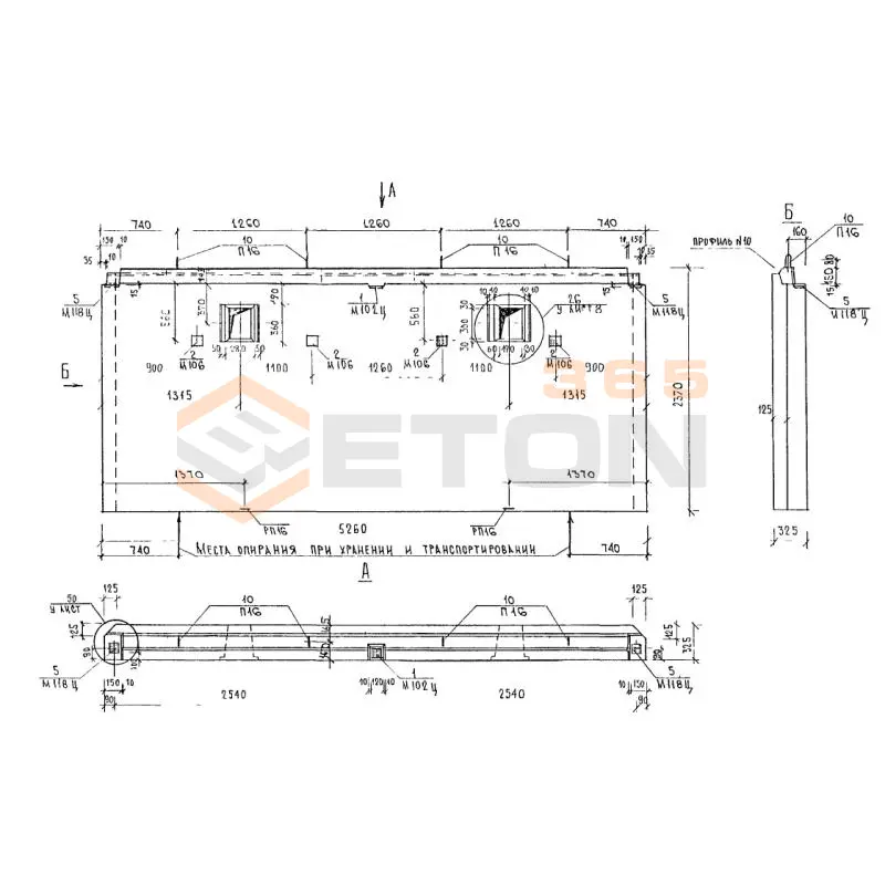 Панели наружных стен цокольные трехслойные Альбом 3РС 17-15 3НЦ 11-2 т (Альбом 3РС 17-15)