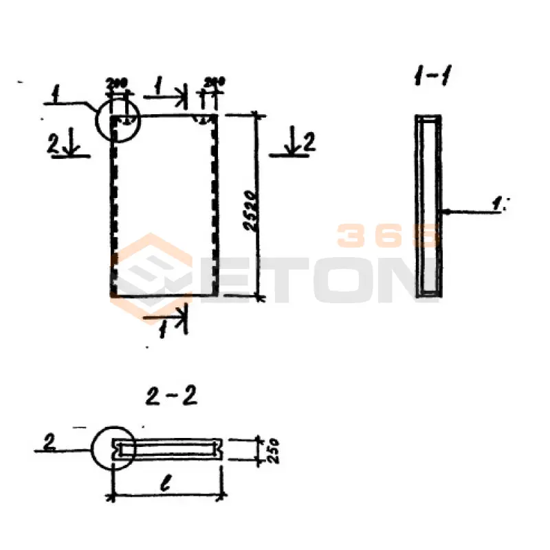 Блоки стеновые наружные ТП 213-2-183 СБН 10-25-2,5-7 я (ТП 213-2-183)