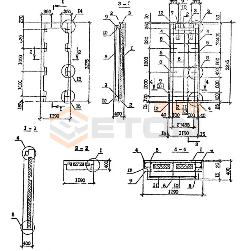 Панели наружных стен Серия 1.090.1-7с ПС 12-33-4 птс (1.090.1-7с)