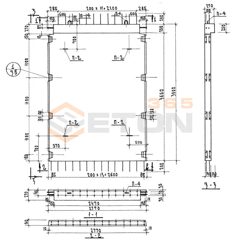 Диафрагмы жесткости Серия ИИ 04-6 Д 1-28-42 (ИИ 04-6)