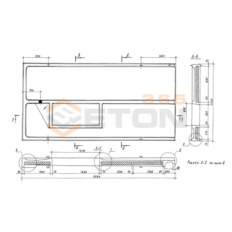 Панели кровельные Серия 1.100.1-7 3КПТ 60-30-25 АIV