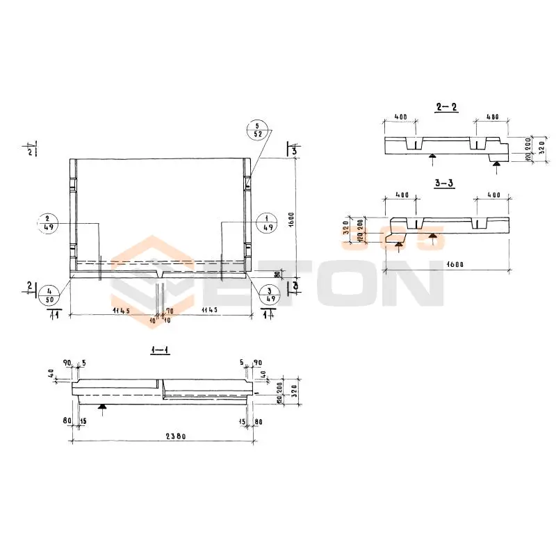 Лестничные площадки ребристые Серия 1.152-7 ЛП 24-15 (1.152-7)