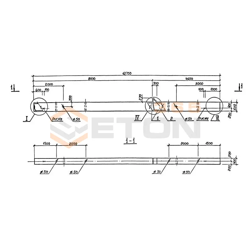 Колонны высотой 6,0; 7,2 м Серия 1.420.1-19 К 51-3