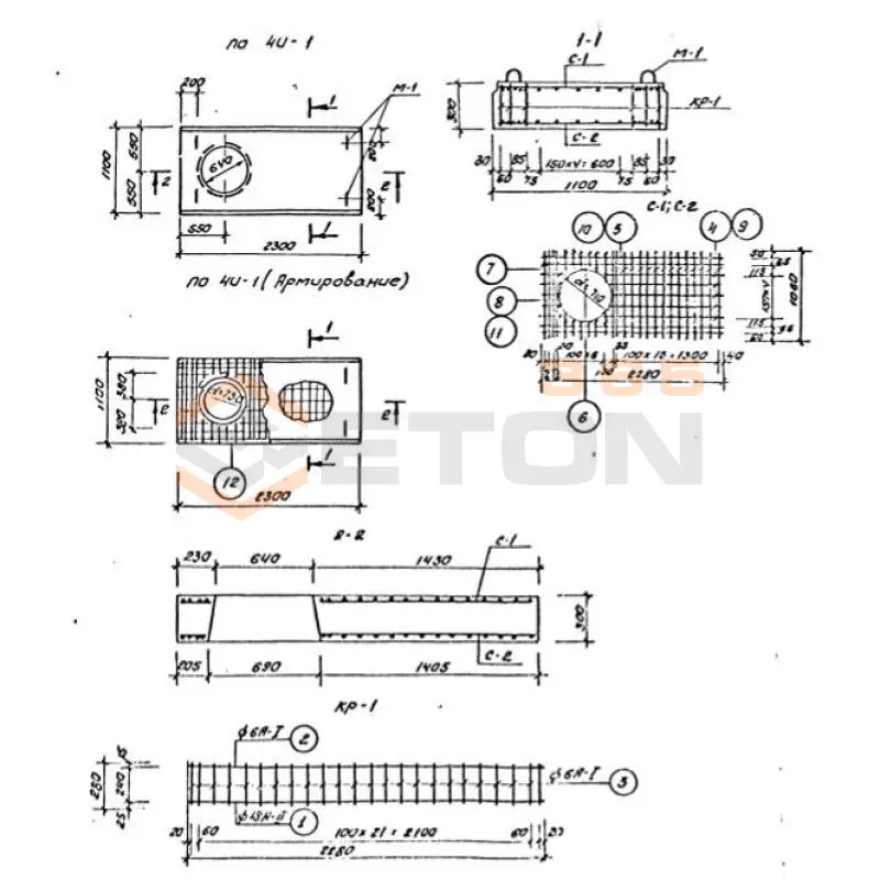 Плиты ПО Серия ИС 01-04 ПО 4 и-1