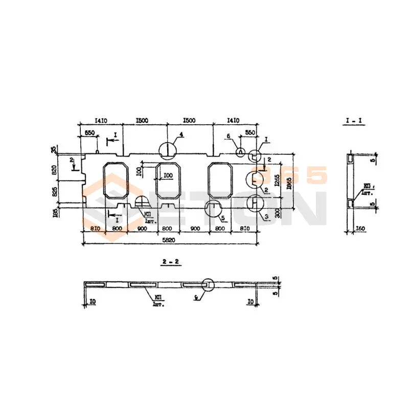 Панели внутренних стен нулевого цикла Серия 1.090.1-7с ПВЦ 59-19-1 тс9 (1.090.1-7с)