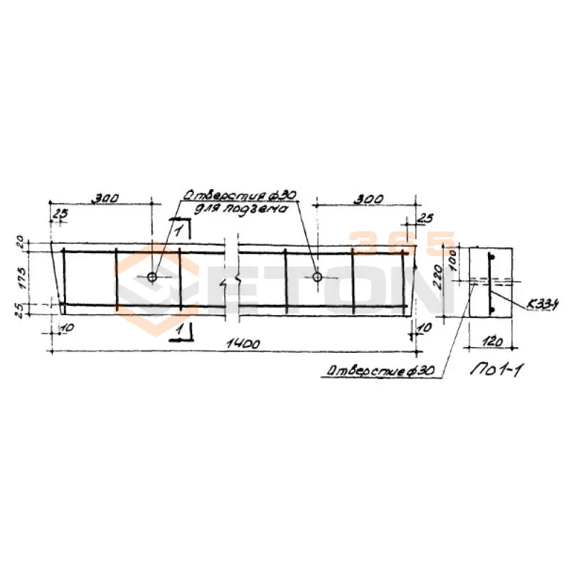 Перемычки Серия ИИ 03-02 Альбом 16б ч2 БУ 14