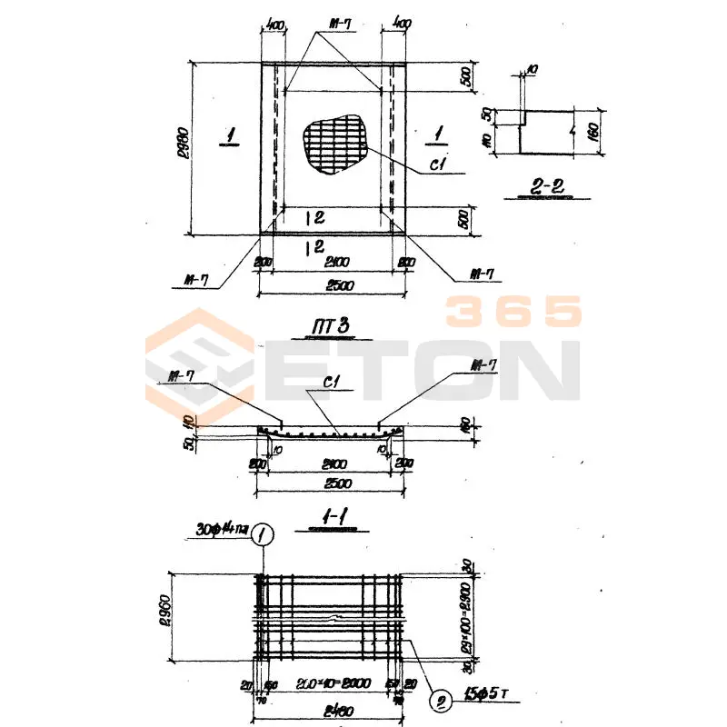 Плиты перекрытия серия ИС 01-05 ( НК 029-23:39 ) ПТ 3-1