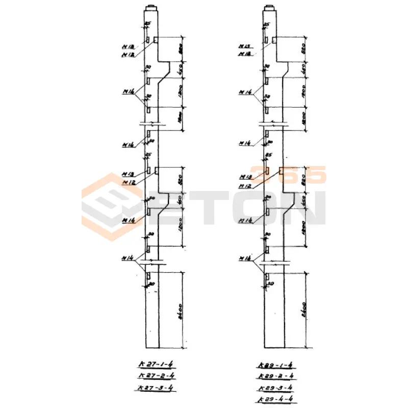 Колонны Серия ИИ 22-3 К 29-3-4 (ИИ 22-3)