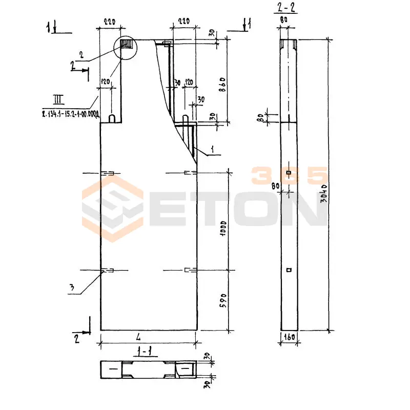 Блоки вентиляционные Серия 1.134.1-15 БВ 12-30-16-7,5 т-4