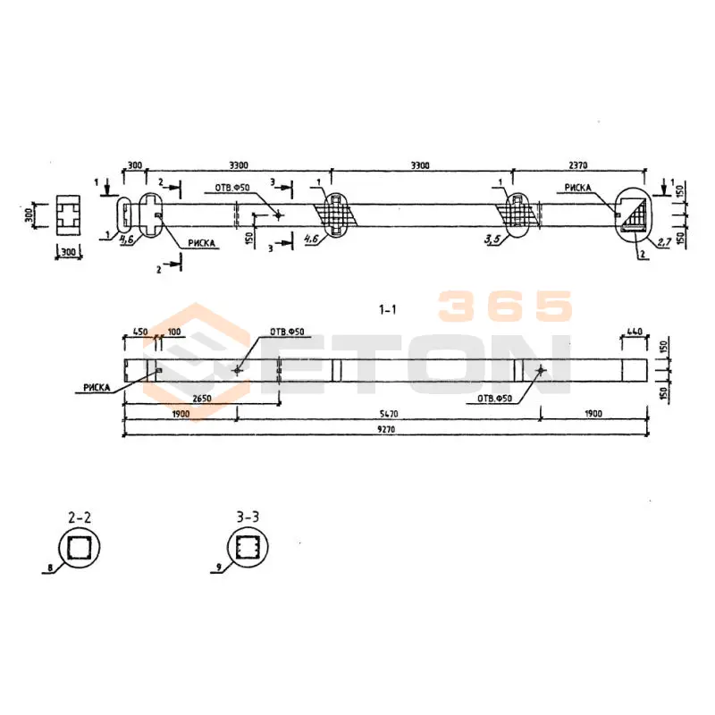 Колонны Серия 1.220.1-3м КДМ3Т 3-33-40,4 (1.220.1-3м)