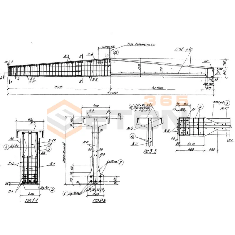 Балки Серия ПК 01-06 Б 5-18-2