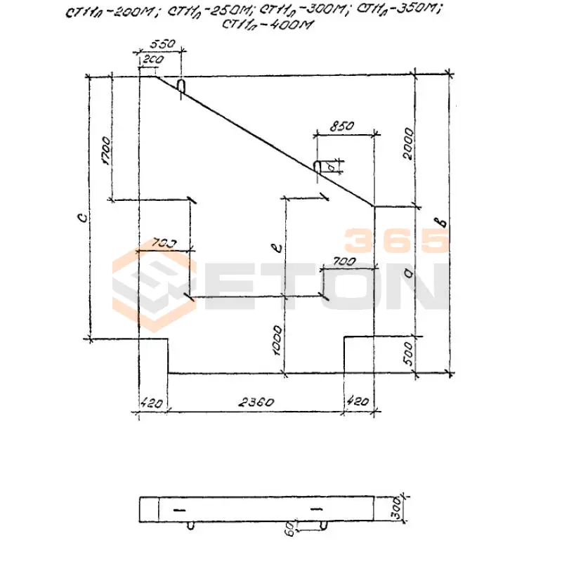 Откосные стенки Серия 3.501.1-179.94 СТ 11пл-200 м