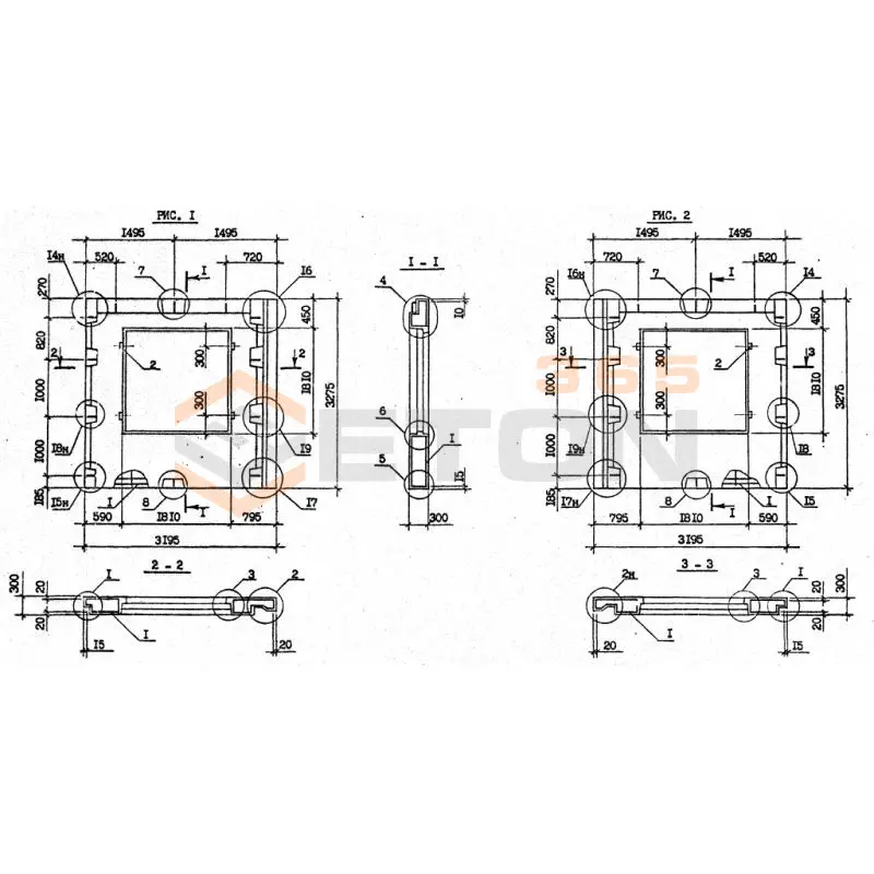 Панели наружных стен Серия 1.090.1-2с 1ПСО 32-33-3-2 пс9 (1.090.1-2с)