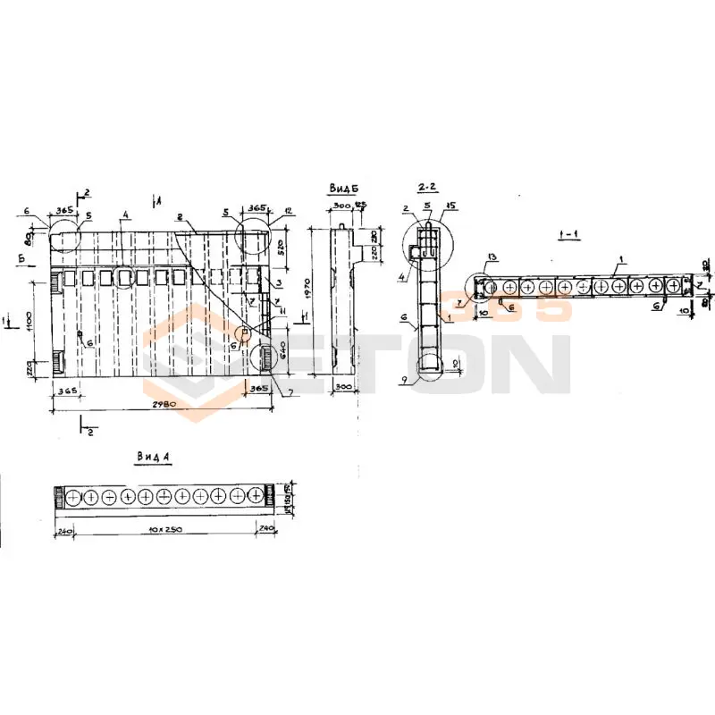 Вентблоки-диафрагмы жесткости Серия 1.034.1-1/90 1ВД 20-30-30