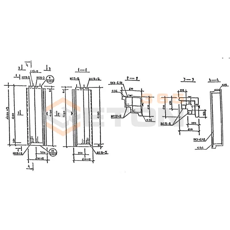 Панели наружных стен Серия 1.232 КЛ-2 НРУ 6-42-35 (1.232 КЛ-2)