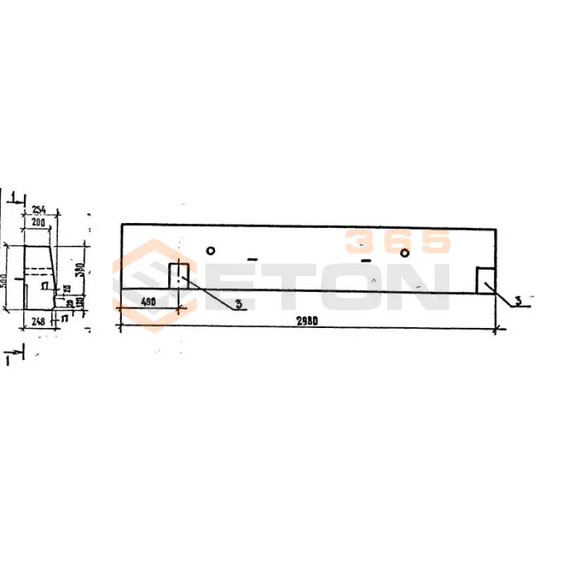 Блоки бордюрного ограждения Серия 3.503.1-73 БО 3