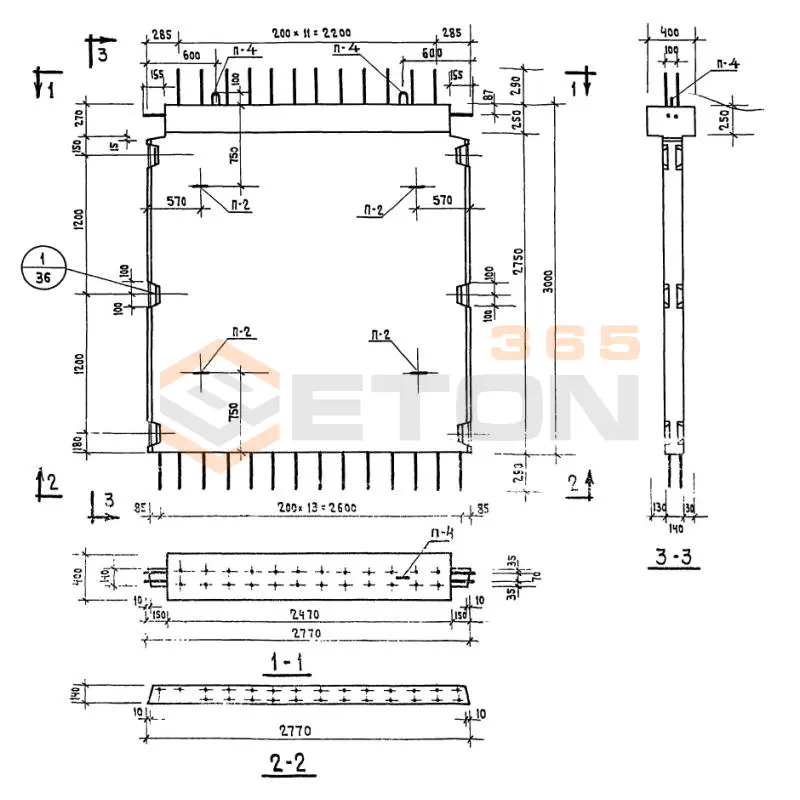 Диафрагмы жесткости Серия ИИ 04-6 Д 2-28-33 (ИИ 04-6)