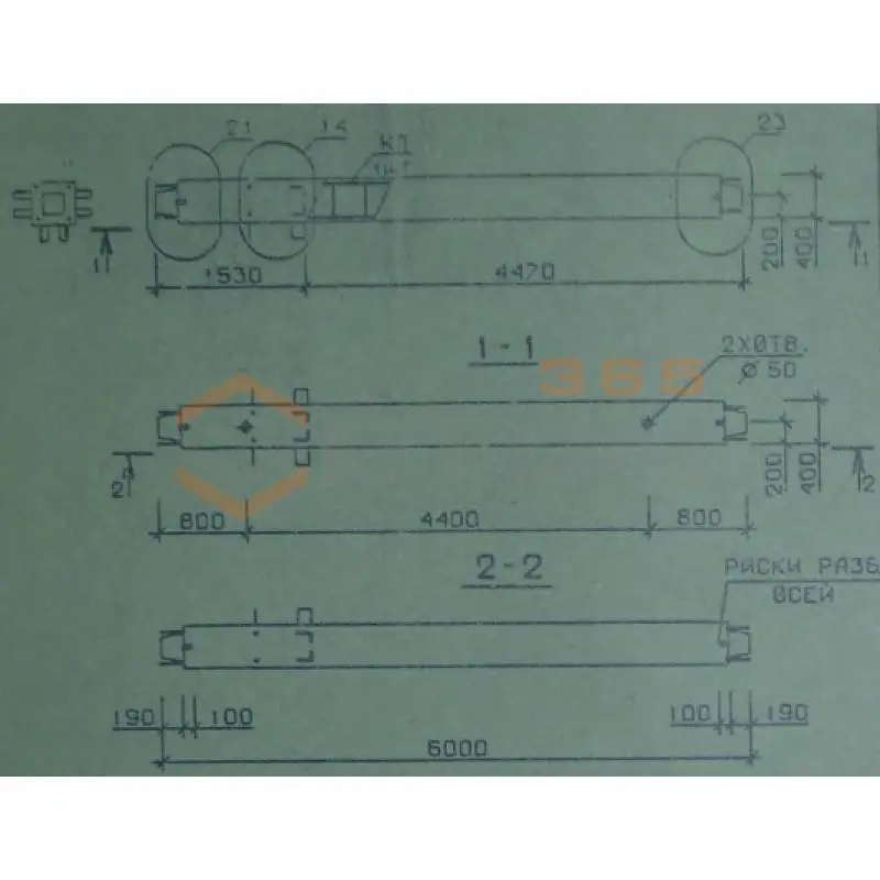 Колонны сечением 400х400 мм для зданий с высотами этажей 5,4-6,0 и 6,0 (7,2) м Серия 1.020.1-2с/89 4КС 60-60-10 с