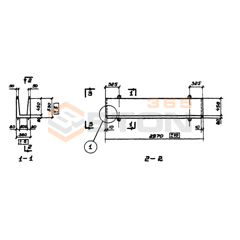Элементы прямоугольных лотков Серия 3.900-2 ЛП 2-30