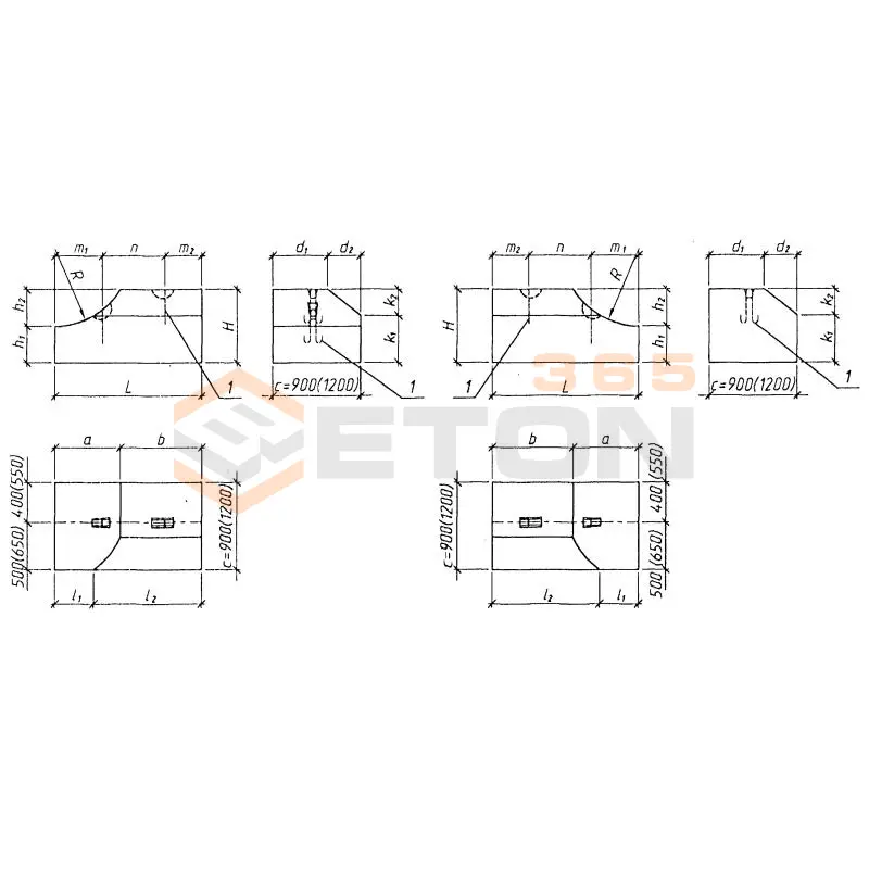 Блоки фундамента Серия 3.501.3-183.01 Ф 1 пл-35-120