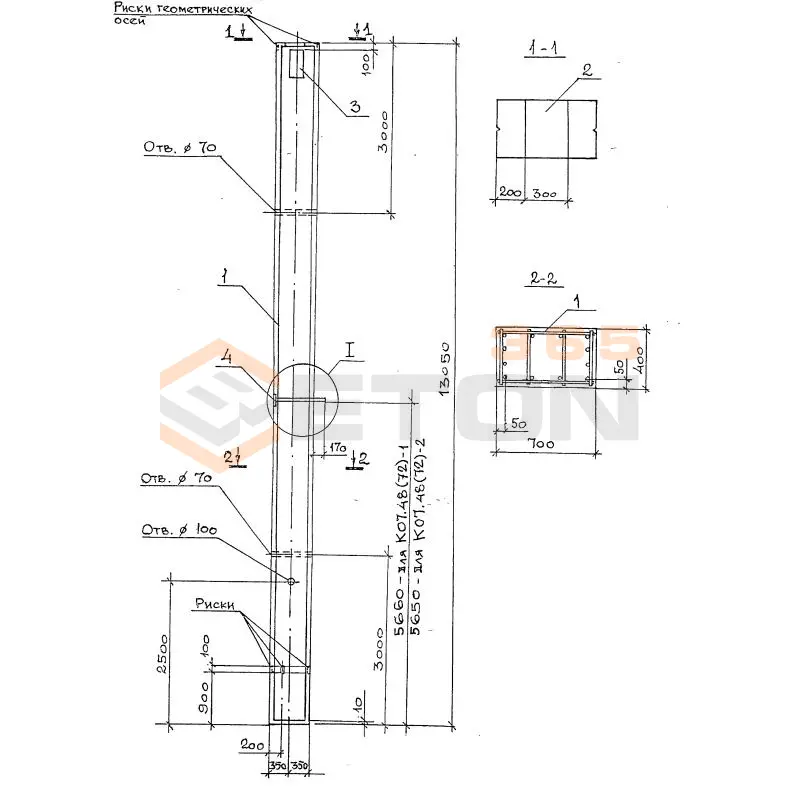 Колонны Серия 1.420.1-32 2КО 7-48(72)-1