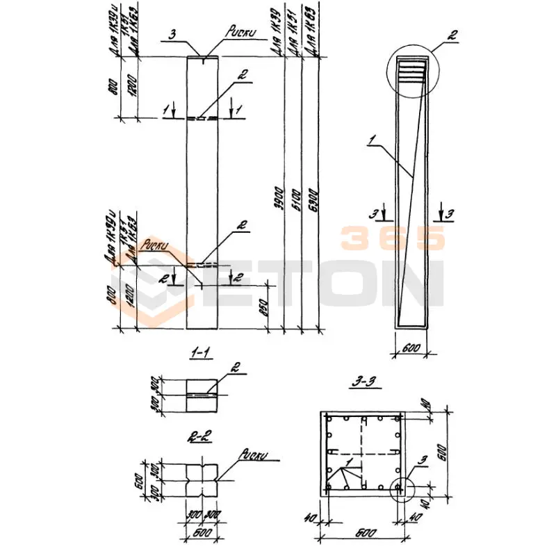 Колонны Серия 1.400.1-22 2К 63-2