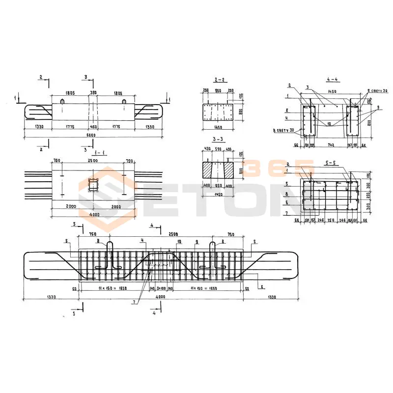 Блоки ригелей Серия 3.503.1-90 2РП 80-74-7
