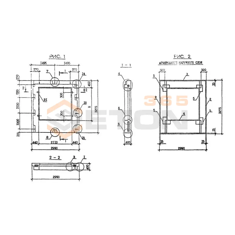 Панели наружных стен Серия 1.090.1-2с 2ПСО 30-33-4-2 птс (1.090.1-2с)