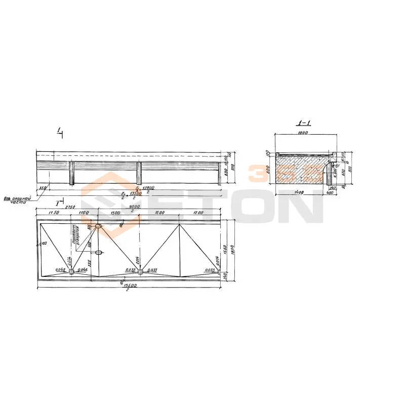 Балки плитные пролетного строения Серия 3.501-108 Б 13,5