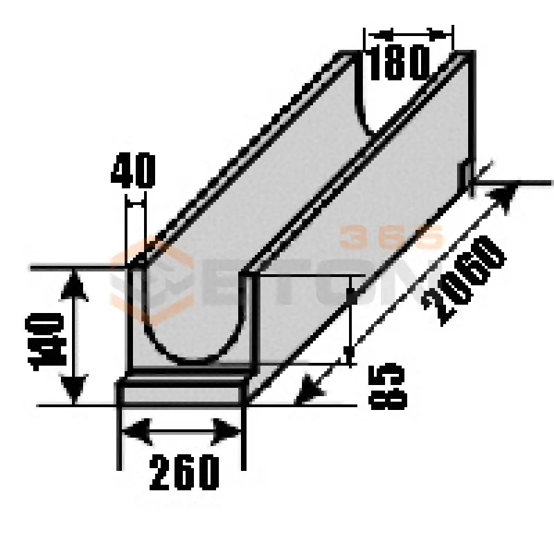 Лотки водоотводные ГОСТ 21509-76 Л 20-3