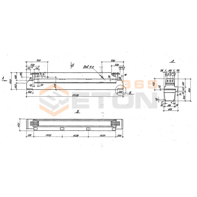 Ригели лестничных клеток Серия 1.420.1-20с РЛ 3-2 с