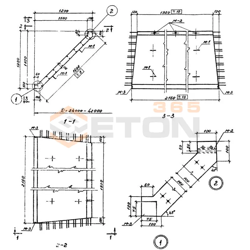 Элементы прямоугольных лотков Серия 3.900-2 ЛУ 3-23
