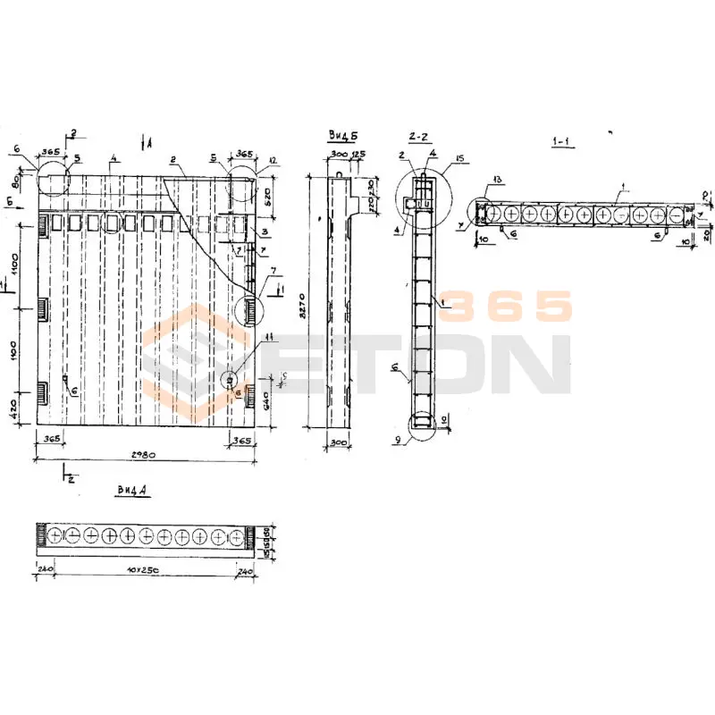 Вентблоки-диафрагмы жесткости Серия 1.034.1-1/90 1ВД 33-30-30