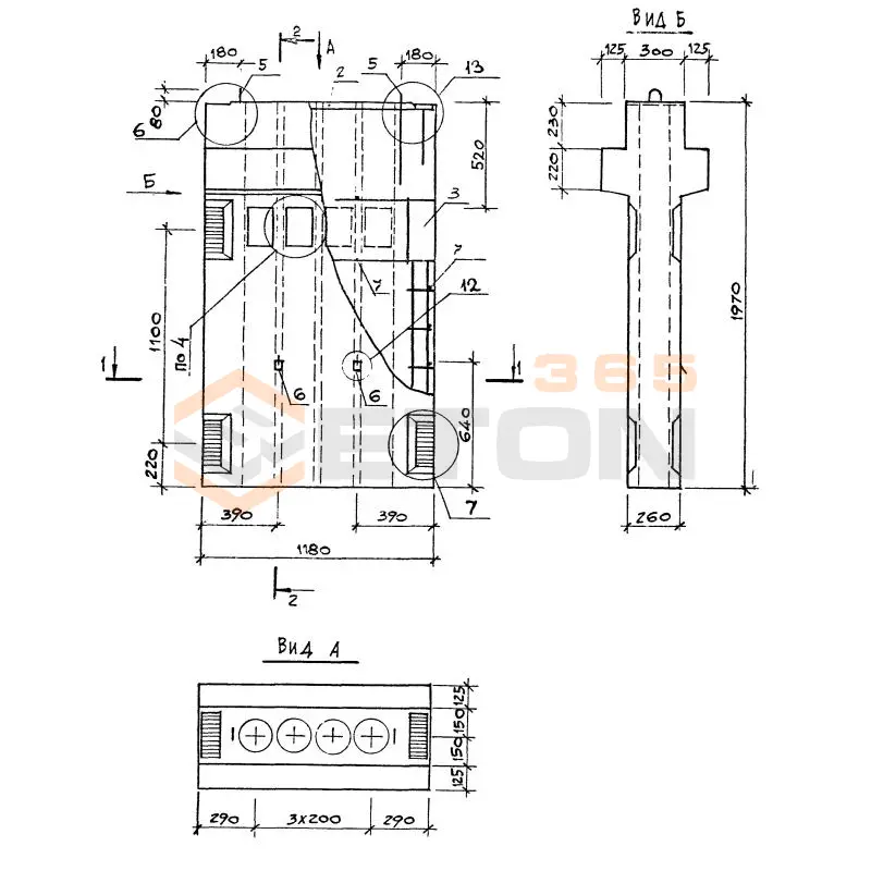 Вентблоки-диафрагмы жесткости Серия 1.034.1-1/90 2ВД 20-12-26