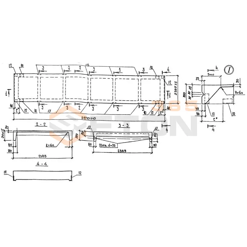 Панели стеновые Серия 1.432.1-20 ПС 120-24-2 АтVIт-4 (1.432.1-20)