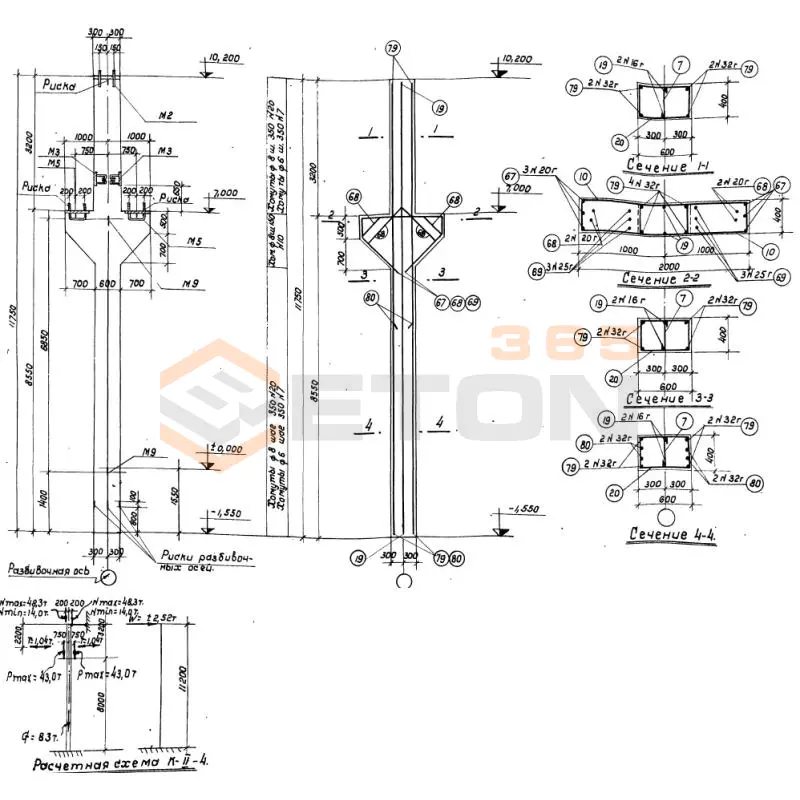 Колонны Серия КЭ 01-06 К II-4 (КЭ 01-06)
