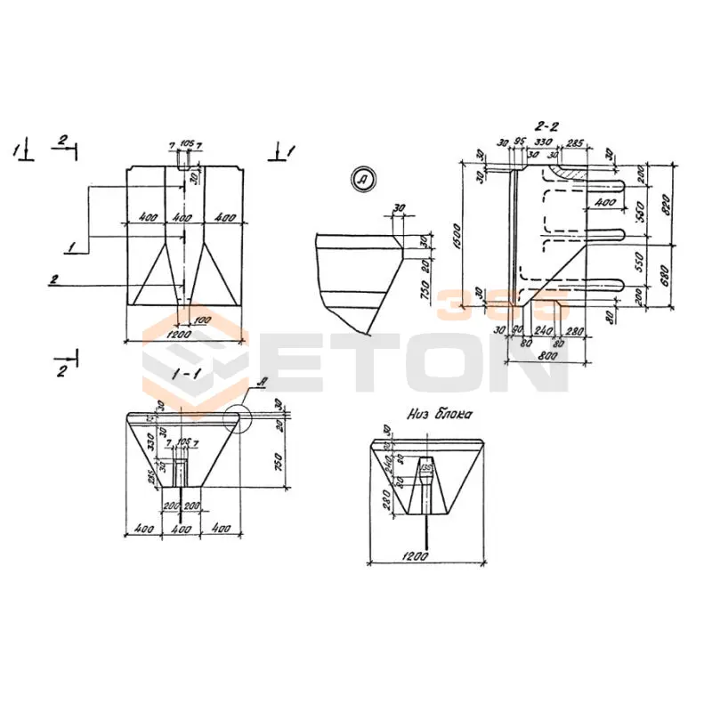 Блоки контурные рядовые Серия 3.501.1-150 1К 12-15