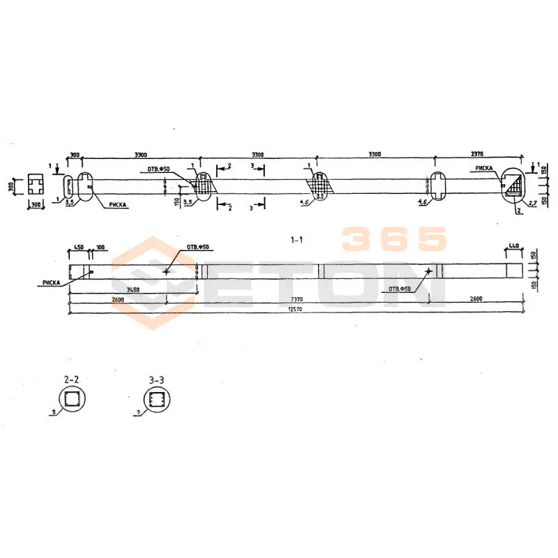 Колонны Серия 1.220.1-3м КДФ4Т 3-33-40,5 (1.220.1-3м)