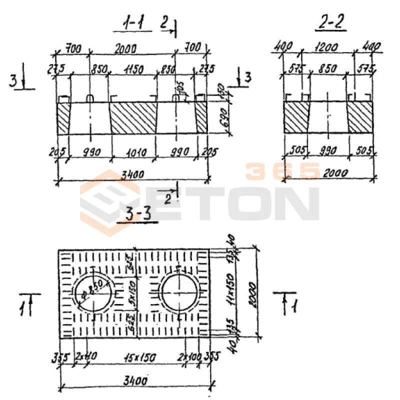 Насадки для устоев и промежуточных опор Серия 3.501.1-150 3Н
