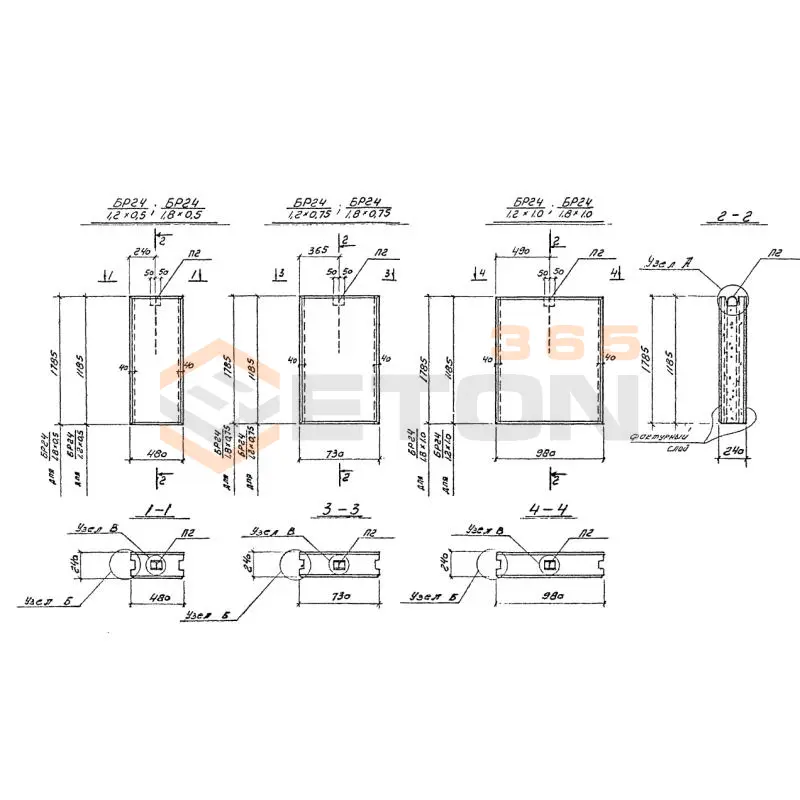 Блоки Серия 1262-205 КЖИ I БР 24-1,2-0,5