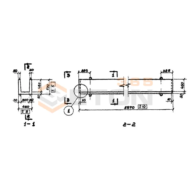 Элементы прямоугольных лотков Серия 3.900-2 ЛП 3-60