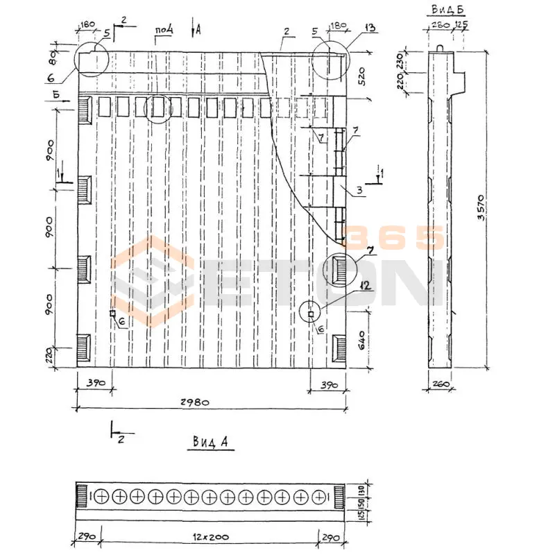 Вентблоки-диафрагмы жесткости Серия 1.034.1-1/90 1ВД 36-30-26