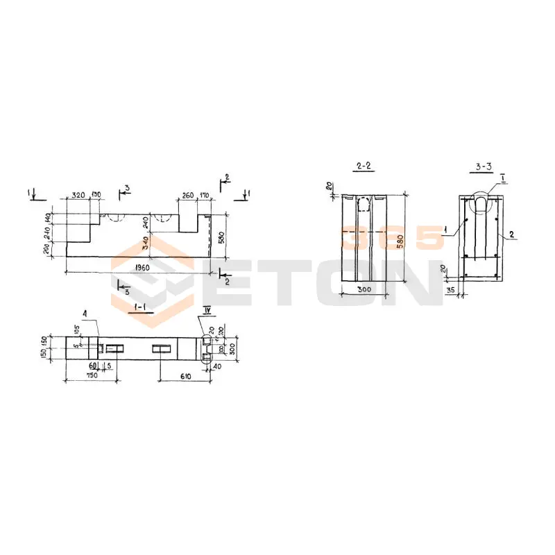 Блоки внутренних стен Серия 1.134.1-13 БВП 20-6-30-5 л