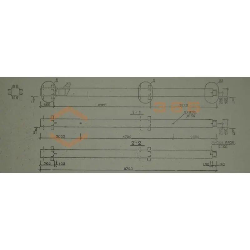 Колонны сечением 400х400 мм для зданий с высотами этажей 4,8 и 4,8 (6,0) м Серия 1.020.1-2с/89 2КВ 48-87-5