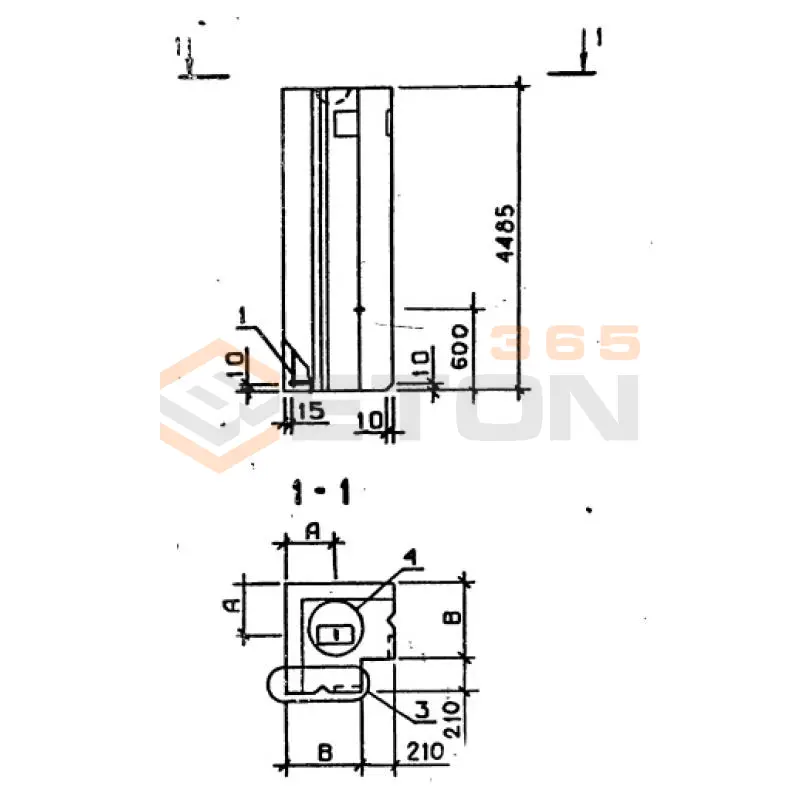 Панели стеновые цокольные серия 1.020-1/87 ( 1.020.1-7, 1.020-1/83, ИИ 04-1, 1.020.1-3пв ) ПСЦ 56-450-35 л пв