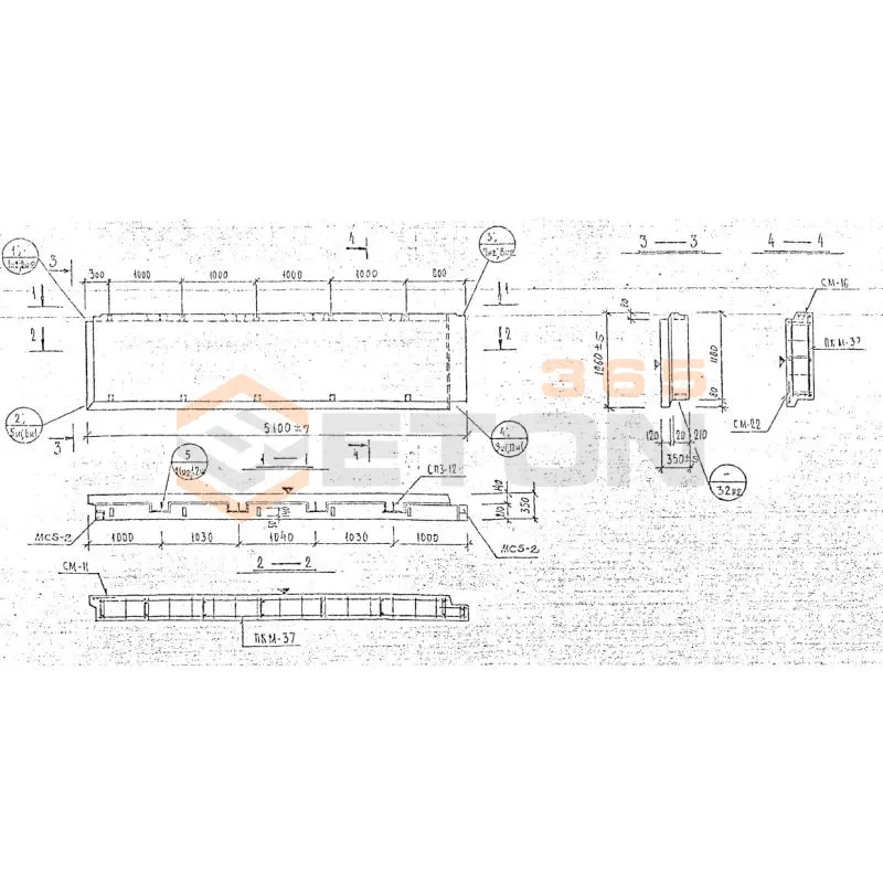 Панели наружных стен Серия 1.232 КЛ-2 НР 2-51-12-35 м (1.232 КЛ-2)