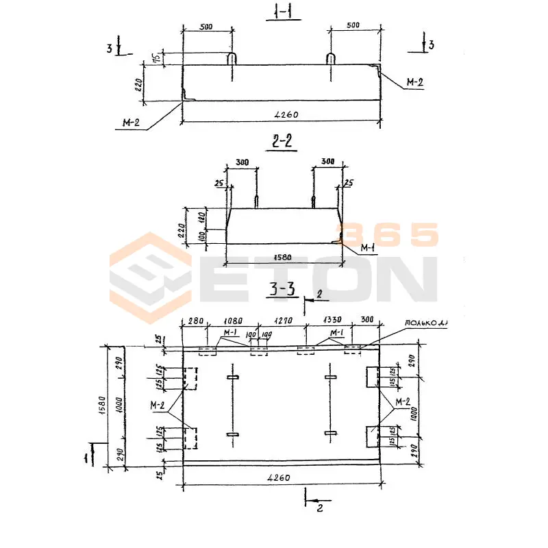Плиты Серия 3.903 КЛ-13 П 43-16 а